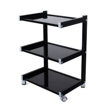 Stolik mobilny z 3 półkami HIGH-CLASS Black do salonu tatuażu. - 2