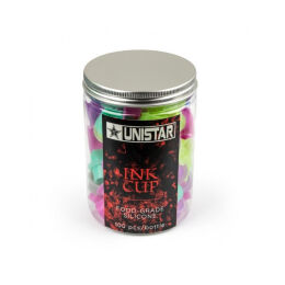 Kubeczki silikonowe Unistar z podstawką 13mm MIX - 100 szt
