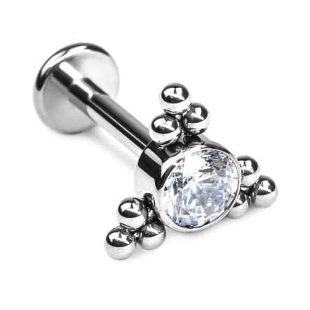 LABRET TRÓJKĄT Z CYRKONIĄ