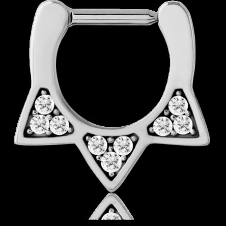 Kolczyk do nosa septum kastet - srebrny 1.2 - 8.0