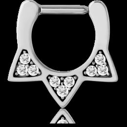 Kolczyk do nosa septum kastet - srebrny 1.2 - 8.0