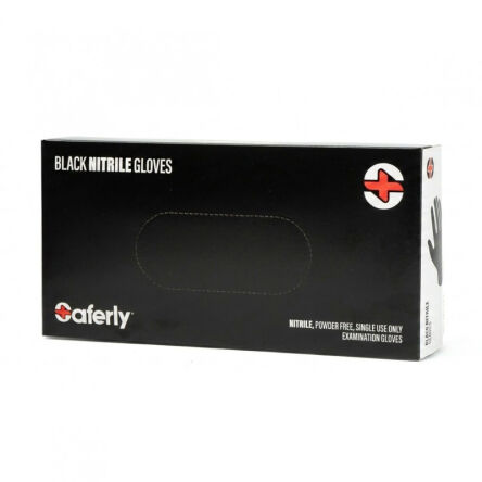 Rękawiczki nitrylowe Nitryle Saferly Black - 100 szt. Rozmiar S
