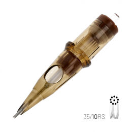 KWADRON Cartridge System - 10 RSMT - Round Shader - Medium Taper 0.35mm