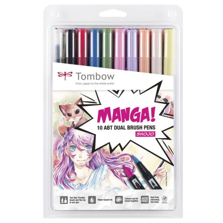 TOMBOW - zestaw flamastrów MangaSet Shojo 10szt