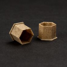 Biodegradable Ink Hexagon Cups 12mm -  BOX 200szt - 2