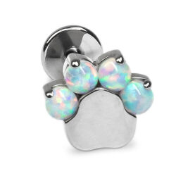 LABRET ŁAPKA - Biały opal