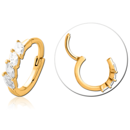 POZŁACANY CLICKER - 4 KRYSZTAŁKAMI