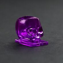 Plastikowe kubeczki na tusz - CZASZKI (12 MM) - 200 szt. Fioletowe - 3